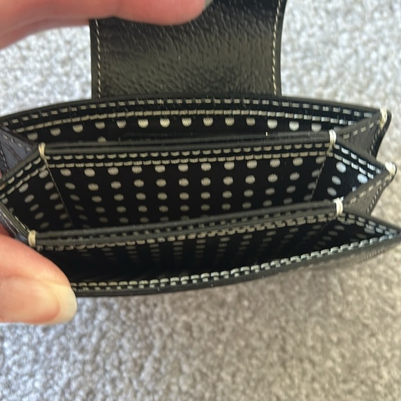 Kate Spade ♠️ Black Saffiano Leather Snap Close 3 Slot Cardholder NWOT Authentic - Picture 5 of 8